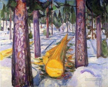 El tronco amarillo 1912 Edvard Munch Pinturas al óleo